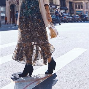 Dark floral maxi dress